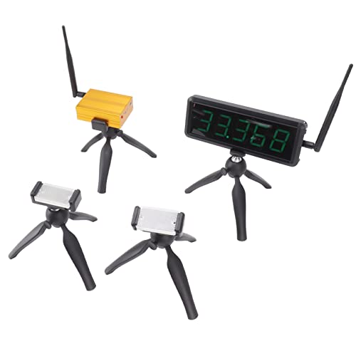 Drahtloser Sprint-Timer, Rennstoppuhr DC 5 V Aufladen 100-240 V mit Halterungen für das Training (EU-Stecker) von Atyhao