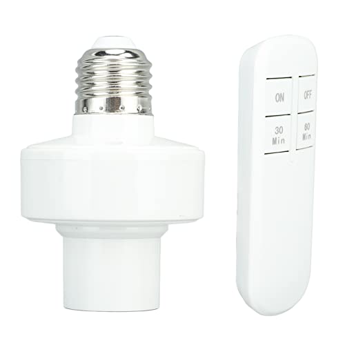 Glühbirnenfassung mit Fernbedienung, Einfache Installation, Kabellos, Drahtlos, Glühbirnenfassung, 30 M, Ersatz für E27-Glühlampe (220V) von Atyhao