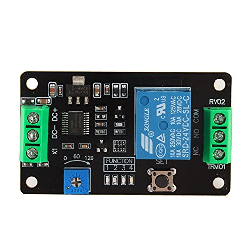Verzögerungszeitrelais, Zeitrelais, Selbsthemmung, Verzögerung Ein-Aus-Zeitschalter, Super 555 Timer, DC 5 V/12 V/24 V, Zeitverzögerungs-Relaismodulplatine mit Timer (DC24V) von Atyhao
