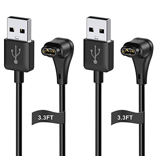 Auarte 2-Stück 90 Grad Ladekabel Kompatibel mit Garmin Fenix 7/7S/7X/6/6S/6X/5/5S/5X Plus, Forerunner 945/245/45, Approach S60, Vivoactive 3/4/4S, Instinct, Venu 2/2S, 3.3Ft USB Daten Sync Kabel Auarte 2-Stück 90 Grad Ladekabel Kompatibel mit Garmin Fenix 7/7S/7X/6/6S/6X/5/5S/5X Plus, Forerunner 945/245/45, Approach S60, Vivoactive 3/4/4S, Instinct, Venu 2/2S, 3.3Ft USB Daten Sync Kabel von Auarte