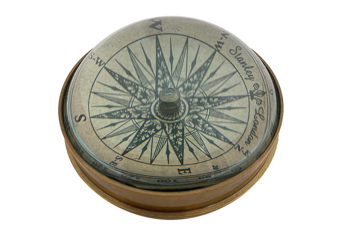 Aubaho Kompass Kompass Wasser Maritim Navigation Schiff Paperweight Messing Antik-S von Aubaho