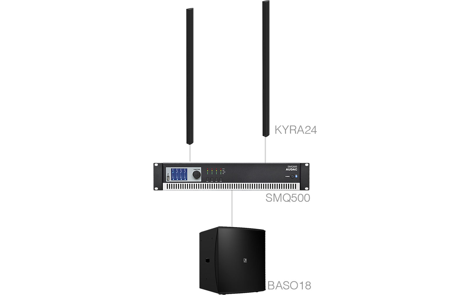 Audac  CONGRESS 8.3 B Zeilenlautsprecher-Set von Audac