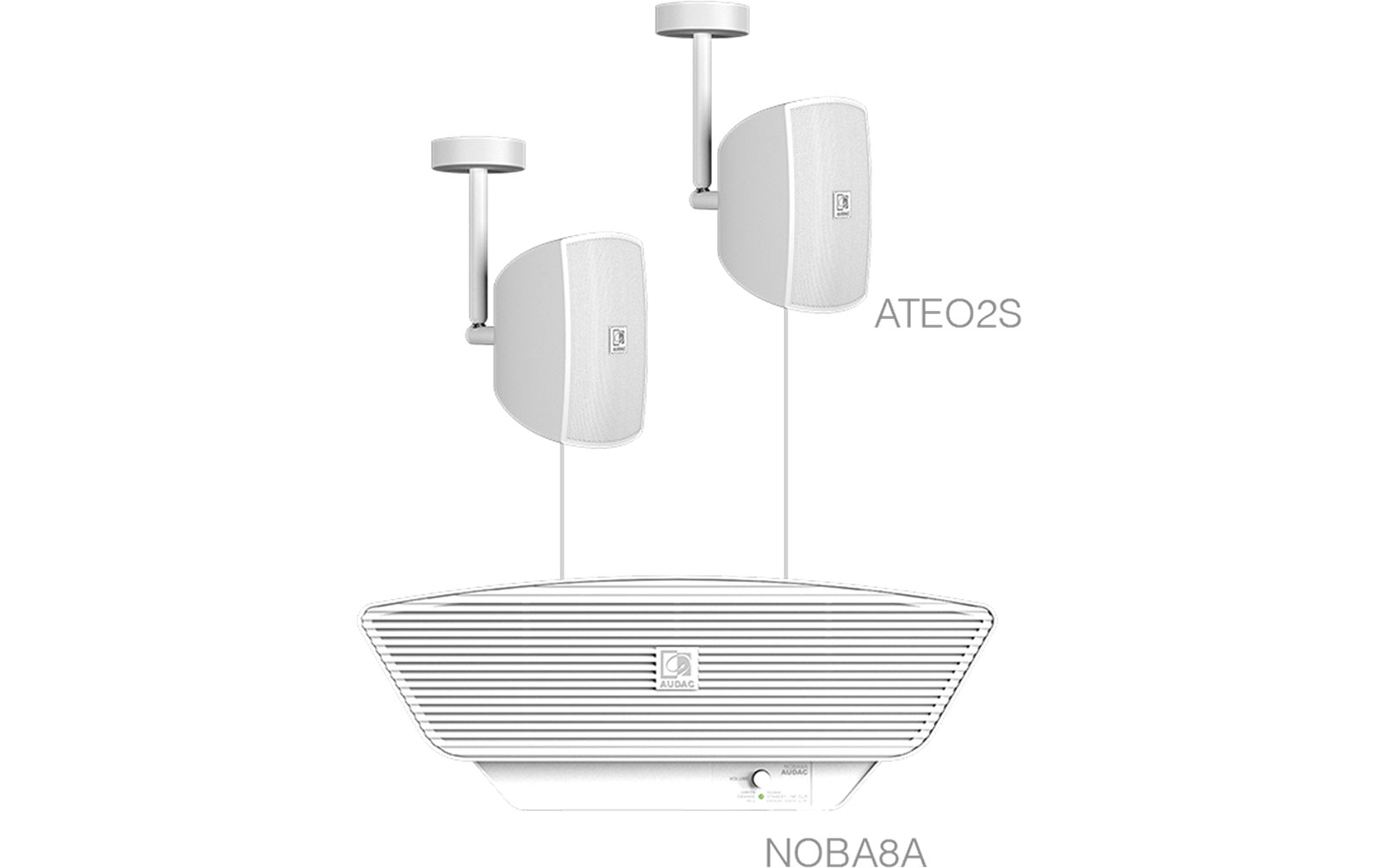 Audac SONA 2.3C W Aufbaulautsprecher-Set mit Sub von Audac