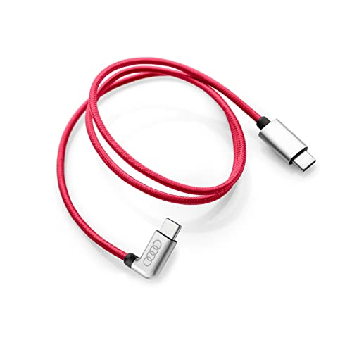 Audi 4K0051435 Ladekabel USB-C Power Delivery Ladekabel USB-PD Kabel gewinkelt, Länge: 70cm, rot von Audi