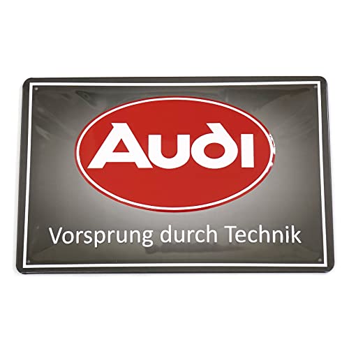 Audi A8-8982 Blechschild Audi Oval Logo 3D-Prägung Stahlblech, Vorsprung durch Technik Audi A8-8982 Blechschild Audi Oval Logo 3D-Prägung Stahlblech, Vorsprung durch Technik von Audi