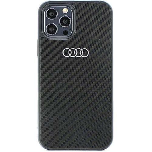 Audi Carbon Fiber Hülle für iPhone 12/12 Pro 6.1" Schwarz Hard AU-TPUPCIP12P-R8/D2-BK von Audi