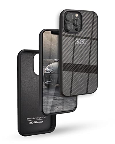 Audi Carbon Fiber Hülle für iPhone 13 Pro Max 6.7" Schwarz Hard AU-TPUPCIP13PM-R8/D2-BK von Audi