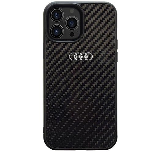 Audi Carbon Fiber Hülle für iPhone 14 Pro 6.1" Schwarz Hard AU-TPUPCIP14P-R8/D2-BK von Audi