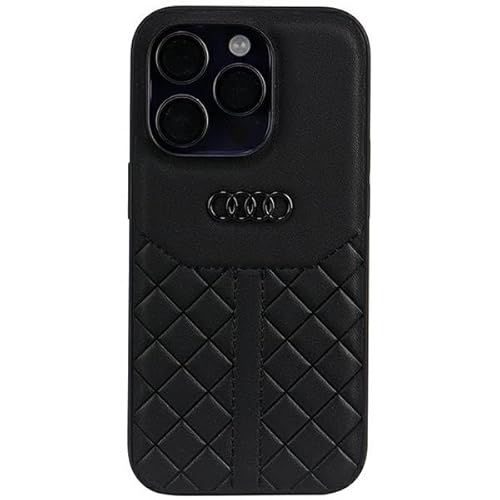 Audi Genuine Leather Hülle für iPhone 14 Pro 6.1" Schwarz Hard AU-TPUPCIP14P-Q8/D1-BK von Audi