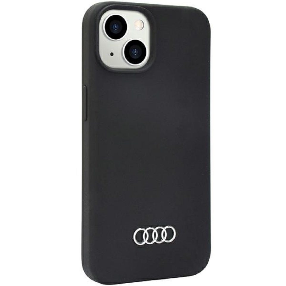 Audi Handyhülle Case iPhone 14 Logo Silikon schwarz 6,1 Zoll, Kantenschutz von Audi