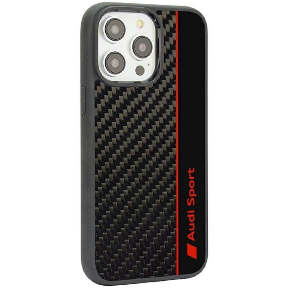 Audi Handyhülle original Case iPhone 14 Pro Carbon Optik schwarz rot 6,1 Zoll, Kantenschutz Audi Handyhülle original Case iPhone 14 Pro Carbon Optik schwarz rot 6,1 Zoll, Kantenschutz von Audi