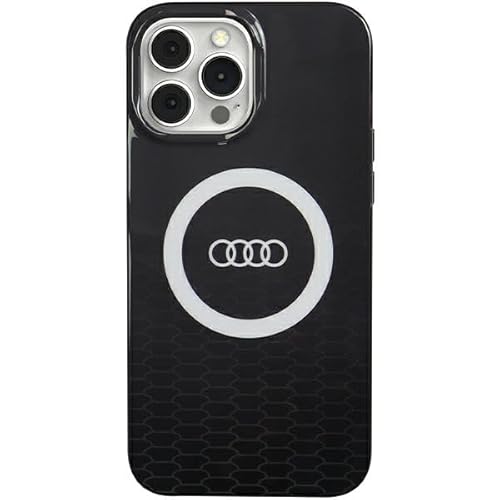 Audi IML Big Logo Case Hülle für iPhone 13 Pro Max 6.7" Schwarz hardcase AU-IMLMIP13PM-Q5/D2-BK von Audi