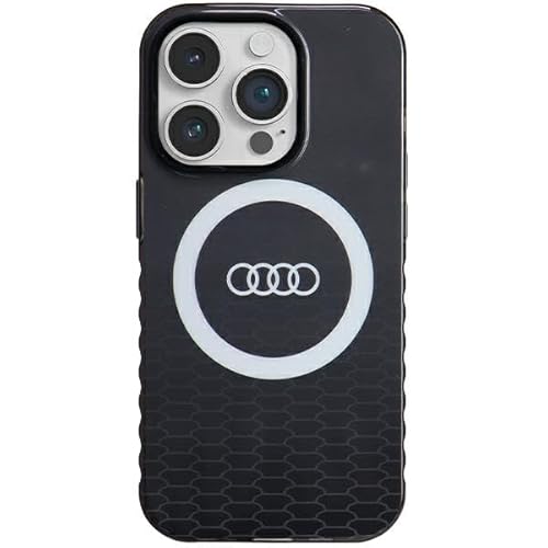 Audi IML Big Logo Case Hülle für iPhone 14 Pro 6.1" Schwarz hardcase AU-IMLMIP14P-Q5/D2-BK von Audi