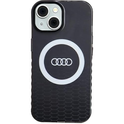 Audi IML Big Logo Case Hülle für iPhone 15/14 / 13 6.1" Schwarz hardcase AU-IMLMIP15-Q5/D2-BK von Audi