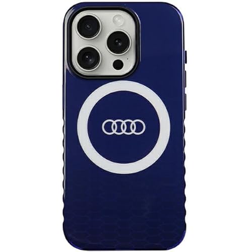 Audi IML Big Logo Case Hülle für iPhone 15 Pro 6.1" Blau Blue hardcase AU-IMLMIP15P-Q5/D2-BE von Audi