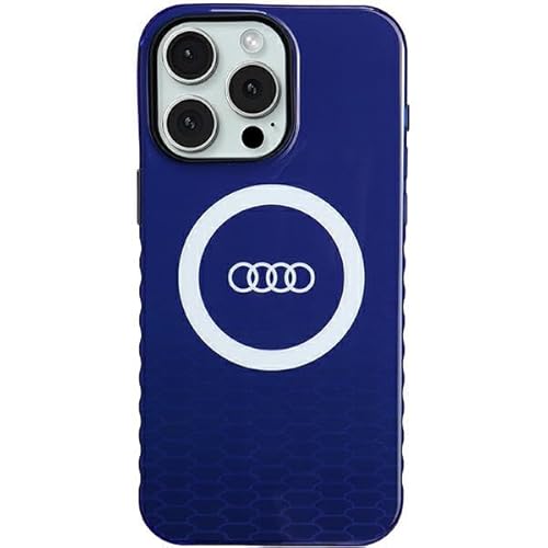 Audi IML Big Logo Case Hülle für iPhone 15 Pro Max 6.7" Blau Blue hardcase AU-IMLMIP15PM-Q5/D2-BE von Audi