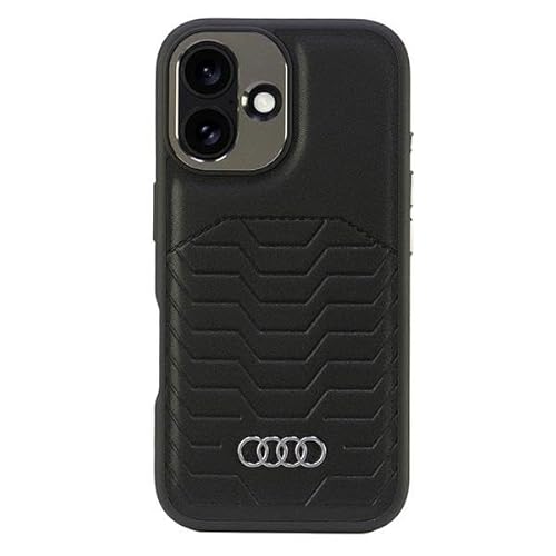 Audi Kunstledert Hülle für iPhone 16 6.1" schwarz AU-TPUPCMIP16-GT/D3-BK von Audi