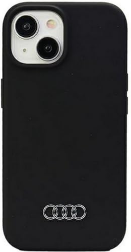 Audi Silicone Case Hülle für iPhone 15 6.1" Schwarz hardcase AU-LSRIP15-Q3/D1-BK von Audi