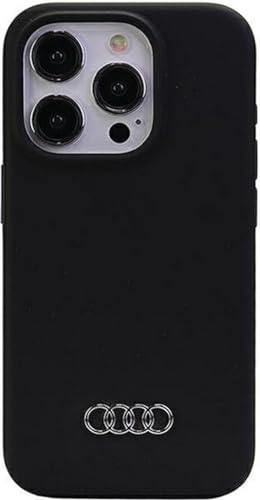 Audi Silicone Case Hülle für iPhone 15 Pro 6.1" Schwarz hardcase AU-LSRIP15P-Q3/D1-BK von Audi