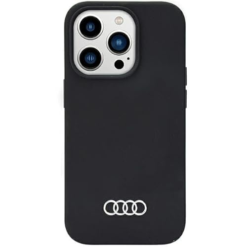 Audi Silicone Hülle für iPhone 14 Pro 6.1" Schwarz Hard AU-LSRIP14P-Q3/D1-BK von Audi