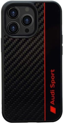 Audi Sport Handyhülle - Kompatibel mit iPhone 13 Pro Max - Stoßabsorbierende Hülle mit Carbon - mit präzisen Aussparungen für Kamera, Anschlüssen & Tasten - Schwarz mit roten Details Audi Sport Handyhülle - Kompatibel mit iPhone 13 Pro Max - Stoßabsorbierende Hülle mit Carbon - mit präzisen Aussparungen für Kamera, Anschlüssen & Tasten - Schwarz mit roten Details von Audi