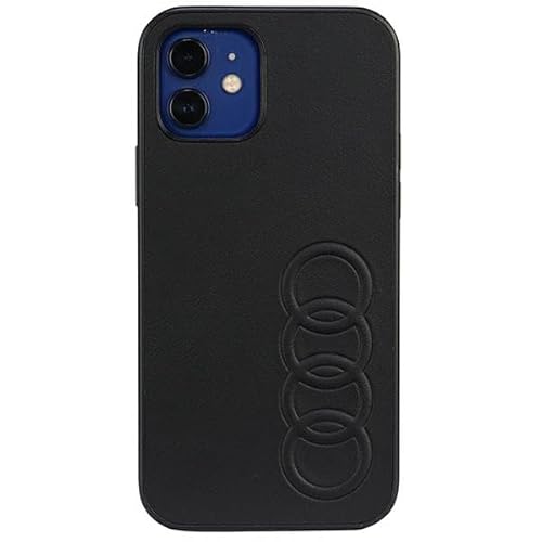 Audi Synthetic Leather Hülle für iPhone 12/12 Pro 6.1" Schwarz Hard AU-TPUPCIP12P-TT/D1-BK von Audi