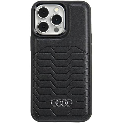 Audi Synthetic Leather Hülle für iPhone 13 Pro / 13 6.1" Schwarz hardcase AU-TPUPCMIP13P-GT/D3-BK von Audi
