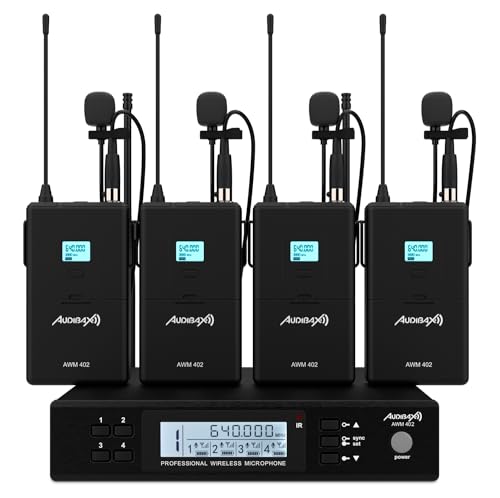 Audibax AWM 402 Micrófono Inalámbrico Lavalier de 4 Canales UHF Audibax AWM 402 Micrófono Inalámbrico Lavalier de 4 Canales UHF von Audibax