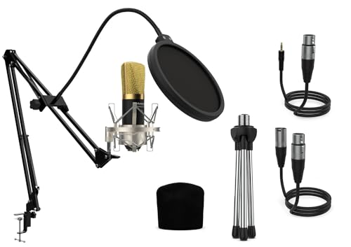 Audibax Berlin 1800 Gold Pro Pack Micrófono Estudio + Soporte + Antipop + Cables Audibax Berlin 1800 Gold Pro Pack Micrófono Estudio + Soporte + Antipop + Cables von Audibax