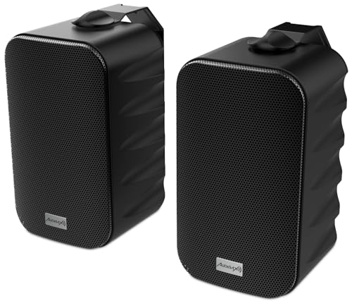 Audibax Delta 32 BT Black Bluetooth-Lautsprecher, Hochleistungs-Aktiv-Lautsprecher für die Wand, Bluetooth-kompatibel, hoher Frequenzbereich (100 Hz - 20 kHz), Surround-Sound von Audibax