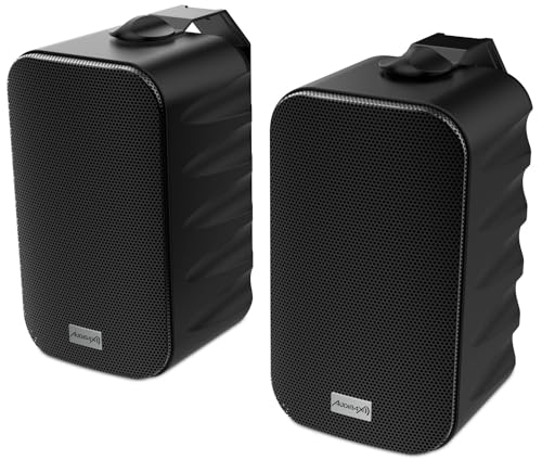 Audibax Delta 42 BT Black Bluetooth-Lautsprecher, Hochleistungs-Aktiv-Lautsprecher für die Wand, Bluetooth-kompatibel, hoher Frequenzbereich (90 Hz - 20 kHz), Surround-Sound von Audibax