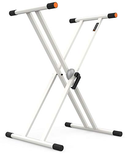 Audibax Onyx 130 Plus Blanco Soporte Tijera Premium Profesional Teclado (Yamaha, Casio, Roland, Korg) von Audibax