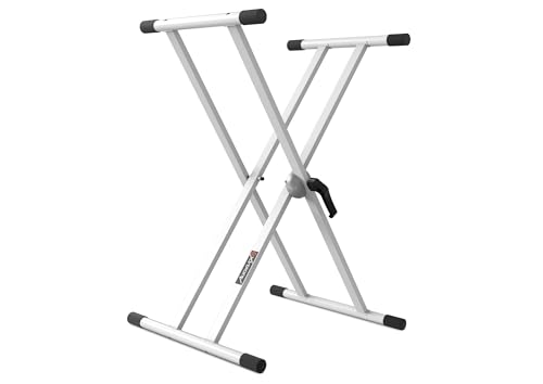 Audibax Onyx 130 White Soporte Premium Tijera Doble para Teclado (Yamaha, Casio, Roland, Korg) von Audibax