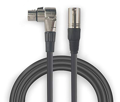 Audibax Silver Cable XLR Macho - XLR Hembra Acodado 50 cm Negro von Audibax