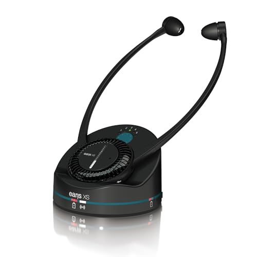 Audilo TV-Kopfhörer Earis XS, Hörverstärkung bis zu 120 dB(A), Kinnbügel-Funkkopfhörer von Audilo