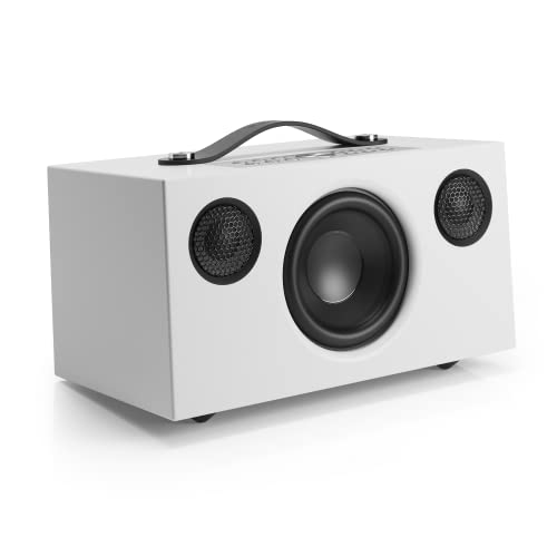 Audio Pro C5 MKII - Tragbarer Multiroom Lautsprecher mit Bluetooth & WiFi - Kabelloser Smart Speaker mit App-Steuerung für Air Play, Spotify Connect - Weiss von Audio Pro