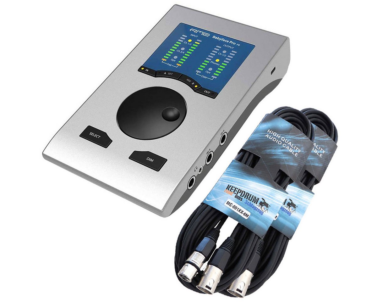 Audio-RME Babyface Pro FS l USB Interface mit 2x XLR Kabel Digitales Aufnahmegerät von Audio-RME