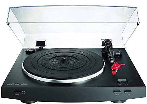 Audio-Technica AT-LP3BK Vollautomatischer Stereo-Plattenspieler mit Riemenantrieb, RCA, Schwarz von Audio-Technica