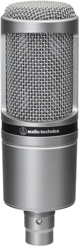 Audio-Technica AT2020 Kondensatormikrofon mit Nierencharakteristik (XLR Anschluss) für Voiceover, Podcasting, Gesang oder instrumentale Live-Aufnahmen, AT2020GM, Metal von Audio-Technica