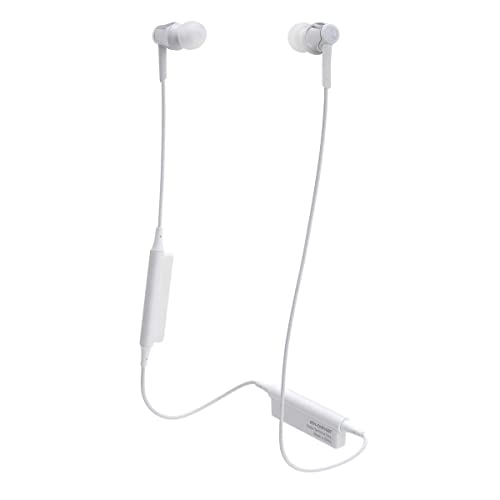 Audio-Technica - ATH-CKR35BTSV Drahtloser In-Ear-Kopfhörer/Weiß von Audio-Technica