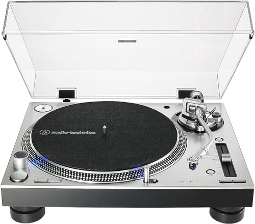 Audio-Technica LP140XPSVEUK Professioneller Manueller DJ-Plattenspieler mit Direktantrieb Zilve von Audio-Technica