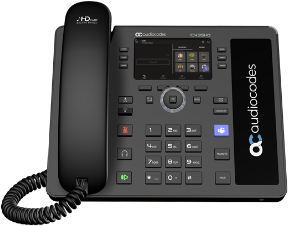 AudioCodes TEAMS-C435HD-R - IP-Telefon - Schwarz - Kabelgebundenes Mobilteil - Android - SIP-Info - Tasten (TEAMS-C435HD-R) von Audiocodes