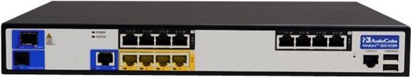 Audiocodes Mediant 800B MSBR with a single E1/T1 Voice Interfaces and two-pair SHDSL WAN Interface, 1000Base-T and dual-mode SFP WAN Interfaces, withk (M800B-1ETC-2SHDSL) von Audiocodes