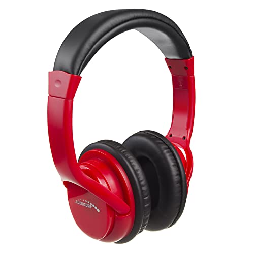 Audiocore AC720 Over-Ear Bluetooth-Kopfhörer Wireless Kabellos Bluetooth V5.0 Kompatibel mit Android iOS Gaming Gym 200 mAh Akku (Rot) von Audiocore