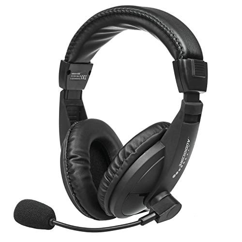 Audiocore AC862 USB-Headset mit Mikrofon Plug&Play On-Ear Kopfhörer 1,5m Kabel Stereo 40mm Treiber Home-Office (Headset) von Audiocore