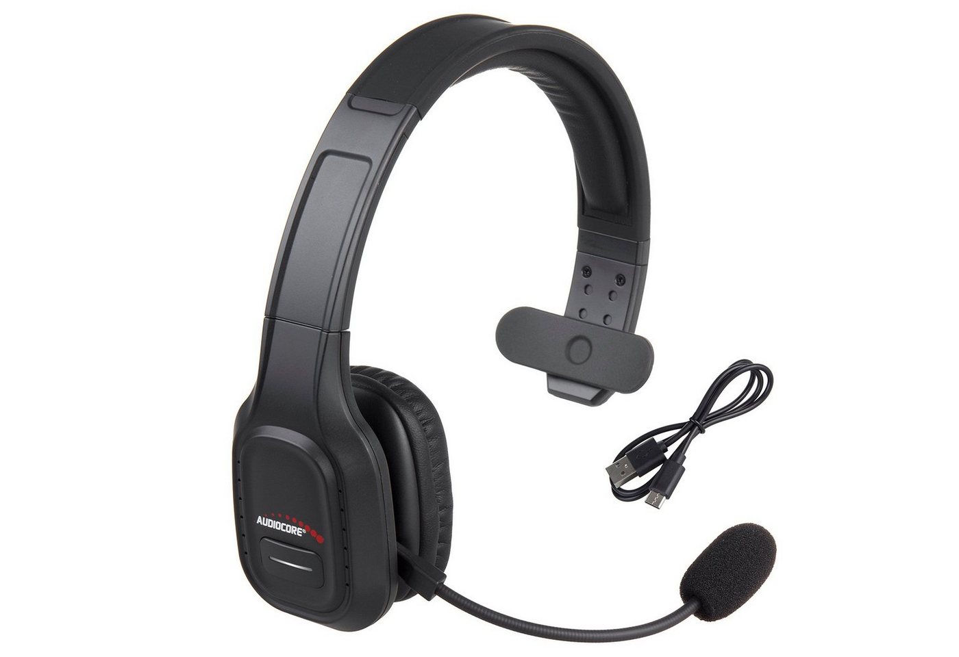 Audiocore AC864 Wireless-Headset (Google Assistant, Siri, Noise-Canceling Mikrofon [Aktive Geräuschunterdrückung], Freisprechfunktion, Bluetooth 5.0) von Audiocore