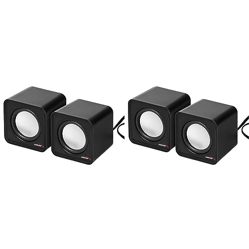 Audiocore AC870 Kompakt Stereo-Lautsprecher 2.0 PC 2x3 Watt RMS Schwarz (Packung mit 2) von Audiocore