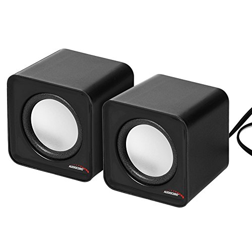 Audiocore AC870 Kompakt Stereo-Lautsprecher 2.0 PC 2x3 Watt RMS Schwarz von Audiocore