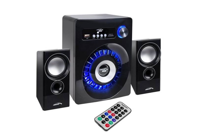 Audiocore AC910 2.1 Lautsprechersystem (Bluetooth, 55 W, AUX, USB, SD, UKW-Radio, inkl. Fernbedienung) von Audiocore