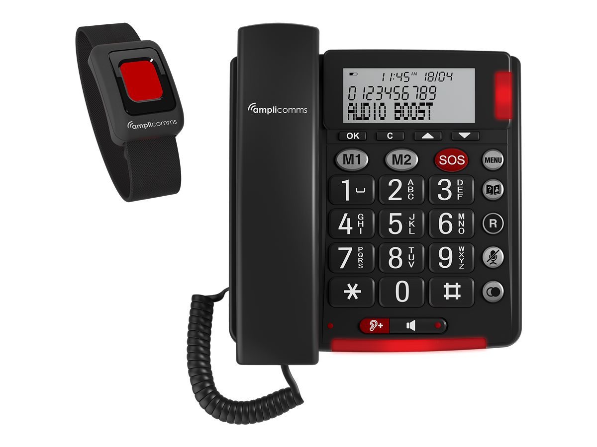 Audioline AMPLICOMMS BIGTel 50 Alarm plus, Grosstastentelefon Dark Grey inkl.... Festnetztelefon Audioline AMPLICOMMS BIGTel 50 Alarm plus, Grosstastentelefon Dark Grey inkl.... Festnetztelefon von Audioline